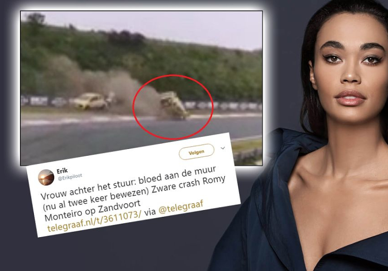 Ongepaste reacties op Twitter na zware crash Romy Monteiro