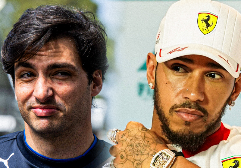 Sainz, Hamilton, socials