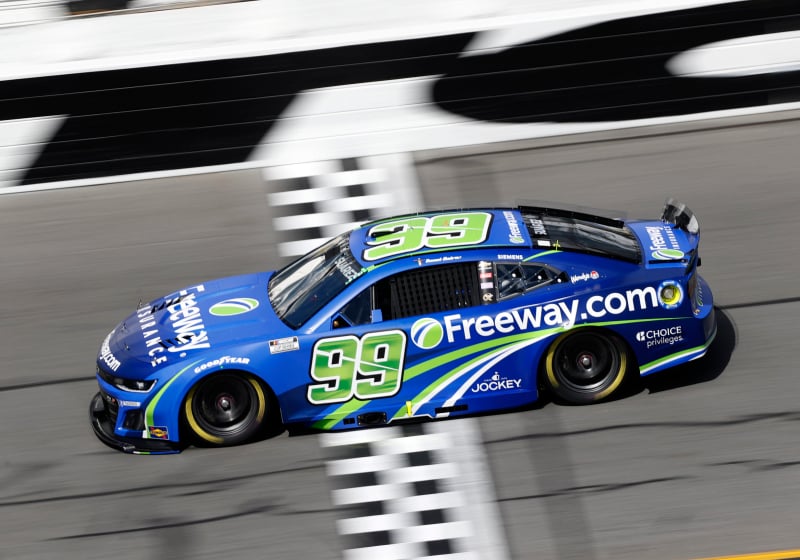 An image of NASCAR driver Daniel Suarez in the No. 99