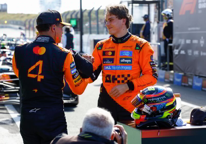Lando Norris and Oscar Piastri in Zandvoort