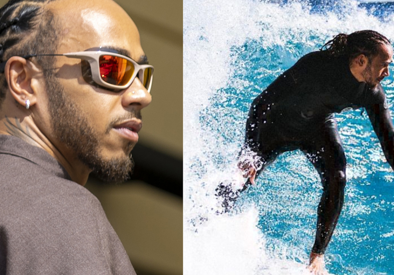 Hamilton "doodsbang" tijdens surfen in Australië: "Er was een haai"