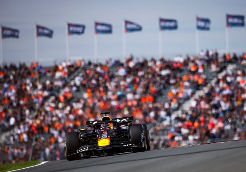 Verstappen during FP1 at Zandvoort
