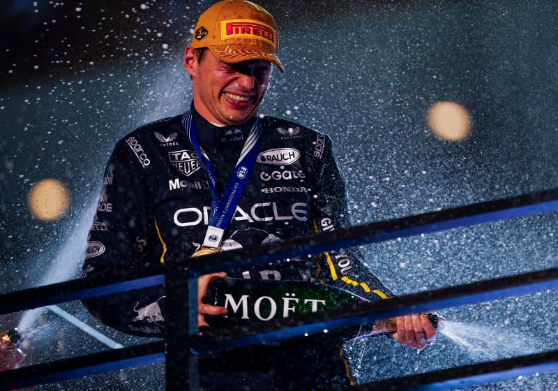 Max Verstappen after his win in Las Vegas