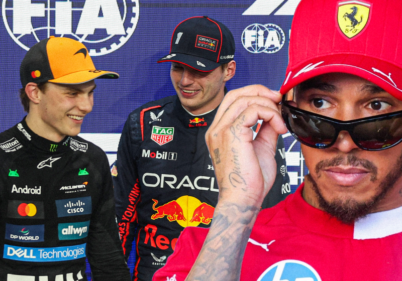 Hamilton, Verstappen, Piastri, socials