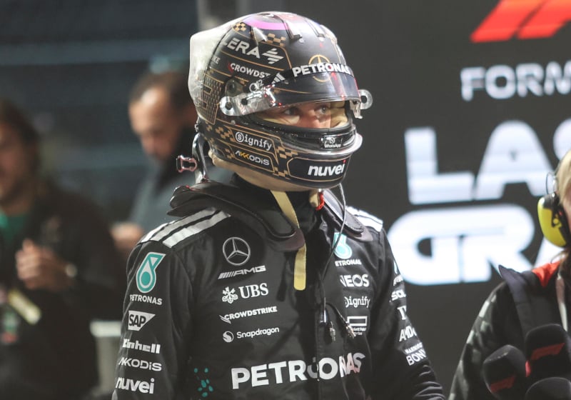 Russell after qualifying in Las Vegas