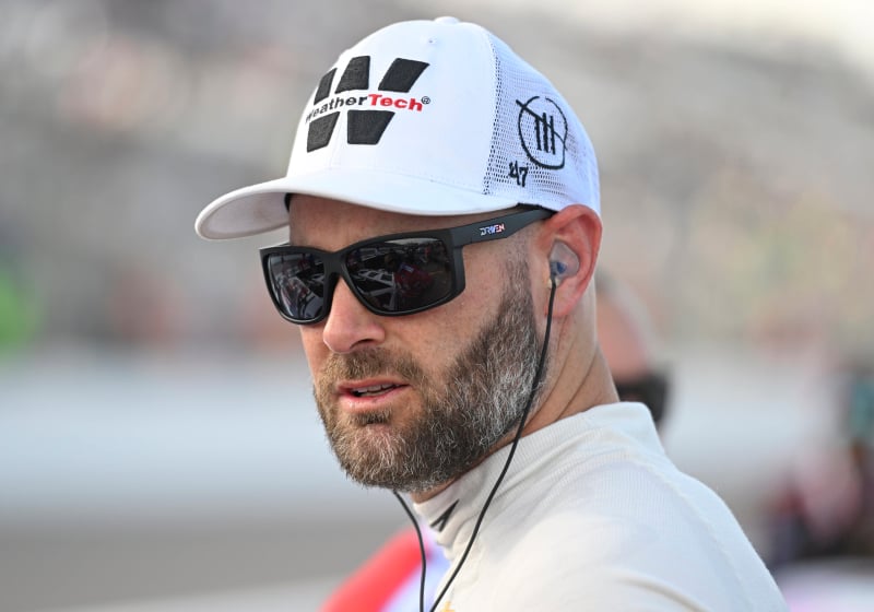 An image of NASCAR driver Shane van Gisbergen staring down the camera