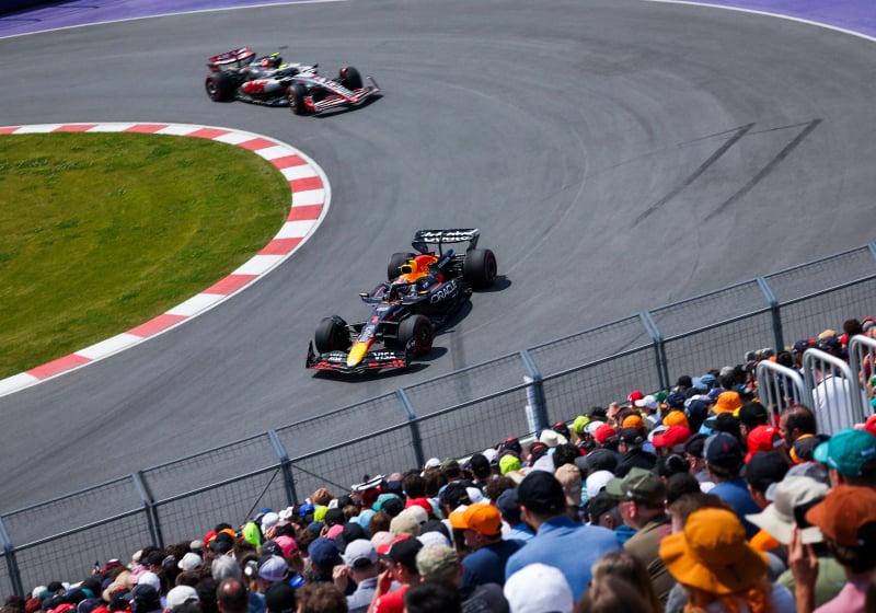Verstappen during FP1 in Montreal
