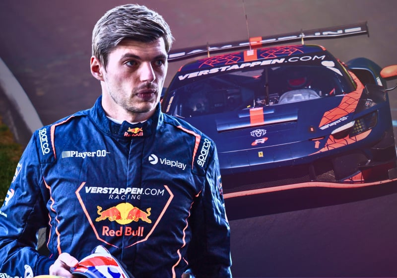 Verstappen in Emil Frey Ferrari at the Nurburgring