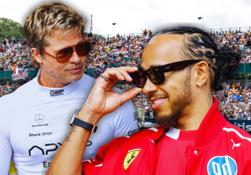 brad pitt, lewis hamilton, ferrari, apx gp, silverstone, f1 movie