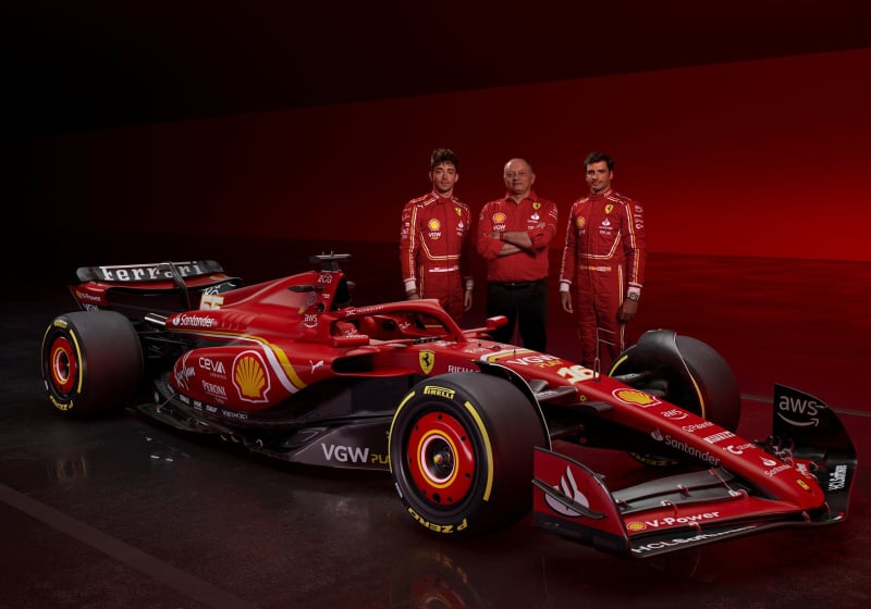 ¡Así es el nuevo Ferrari de Sainz y Leclerc para 2024!