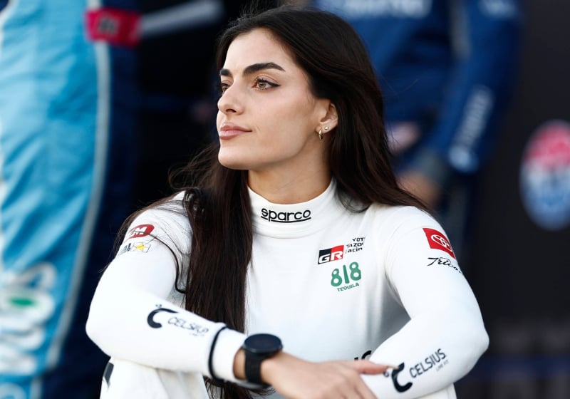 An image of NASCAR driver Toni Breidinger looking into the distance