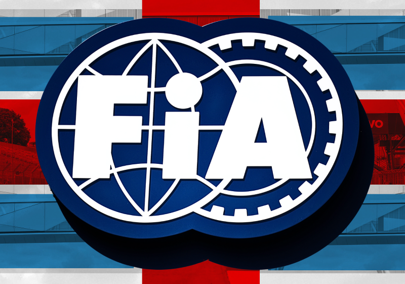 The FIA logo with the British flag
