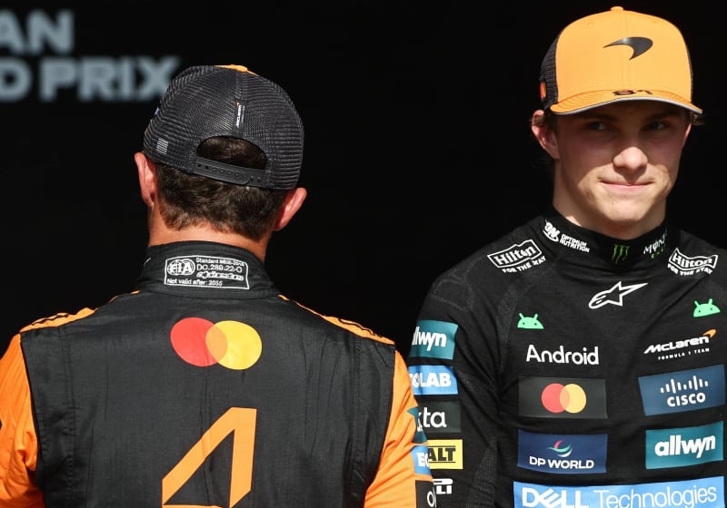 Oscar Piastri, Lando Norris, McLaren, Belgium, 2025