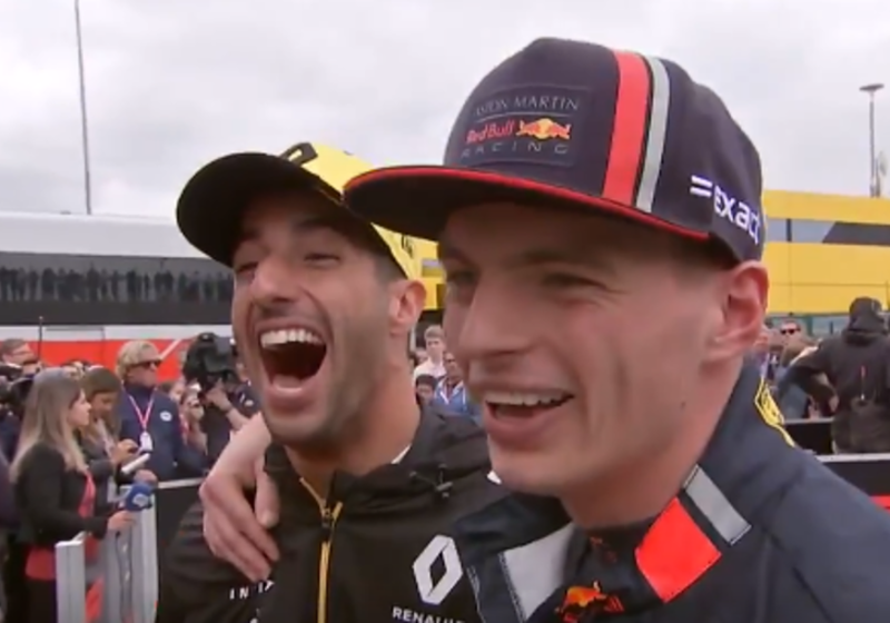 Ricciardo and Verstappen reunited at Silverstone: 'That was weird!'