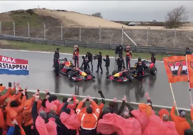 IN BEELD: Verstappen en Albon gespot in Zandvoort