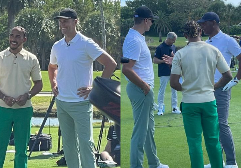 Hamilton - "I'll stick to driving on the track" after golf challenge with Tom Brady