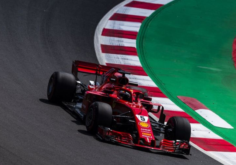 Vettel on top, despite spin, after Ericsson smash