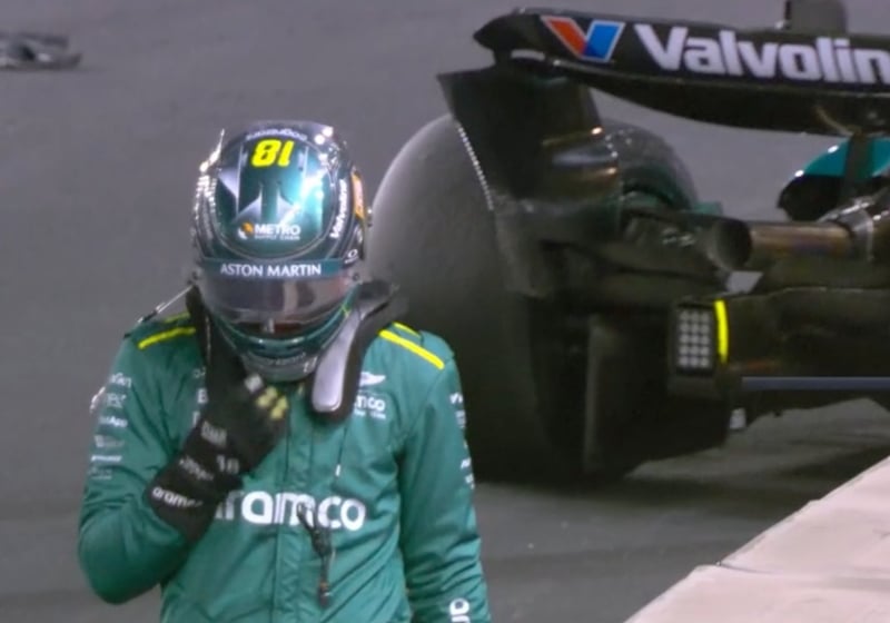 Huge Stroll crash brings out season's first safety car