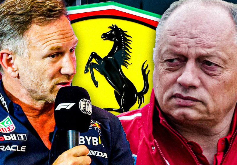 Horner, Vasseur, Ferrari, socials