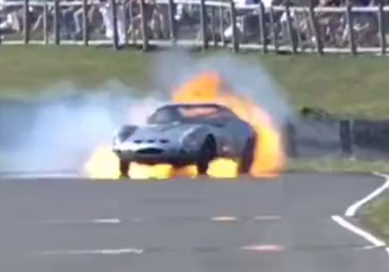 Sky Sports F1 pundit sees car burst into flames before making escape