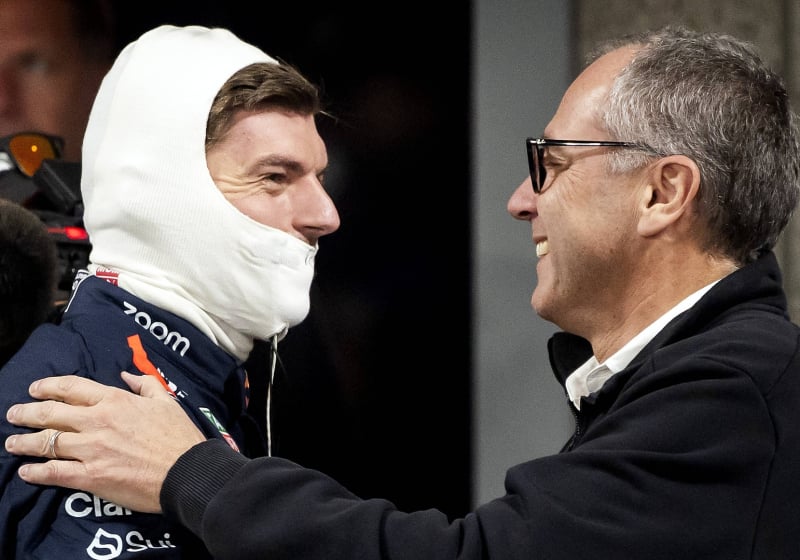 Max Verstappen, Stefano Domenicali, Las Vegas, 2024