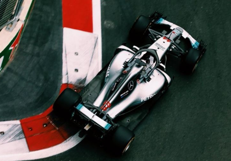 Hamilton wins bonkers Baku race after Bottas puncture and Vettel error