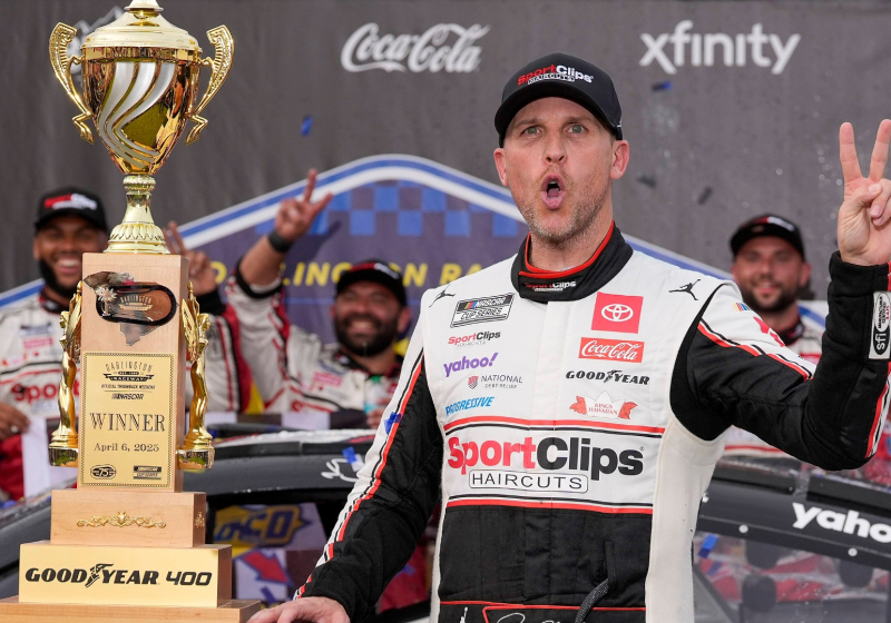 Denny Hamlin reveals where he keeps massive NASCAR trophy collection