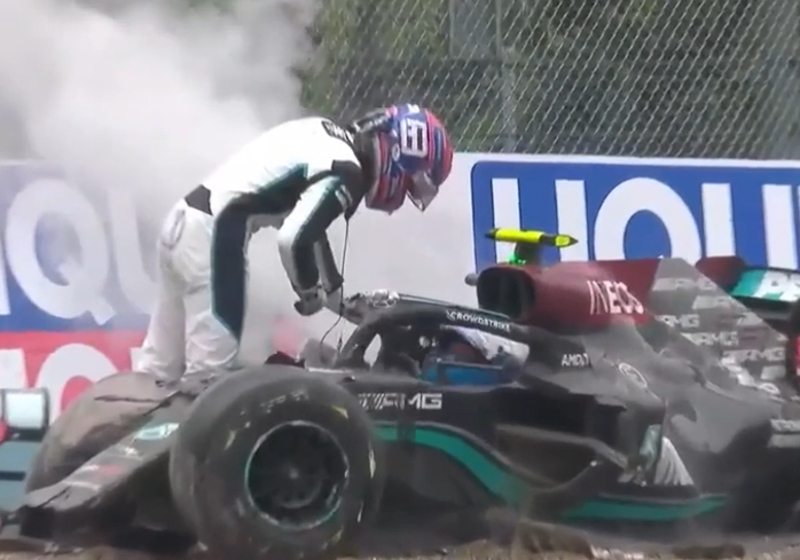 Russell issues sincere apology to Bottas