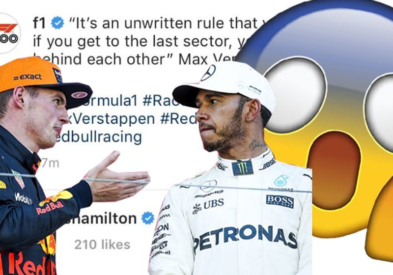 Hamilton zet Verstappen internationaal te kakken via Instagram