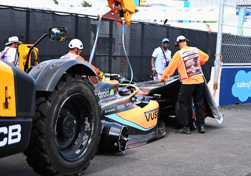 Norris blames stricken Gasly for "unlucky" Miami crash