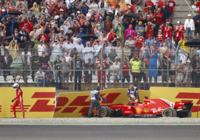 Vettel finds Hockenheim crash funny