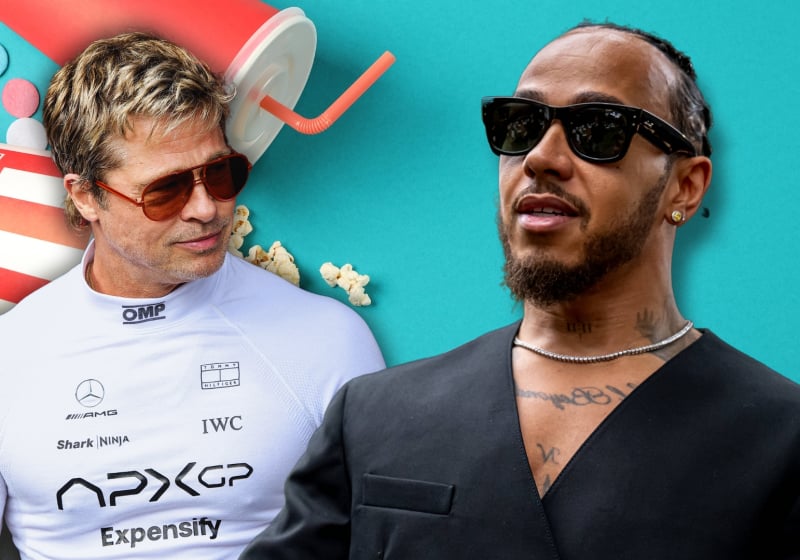 brad pitt, f1 film, lewis hamilton