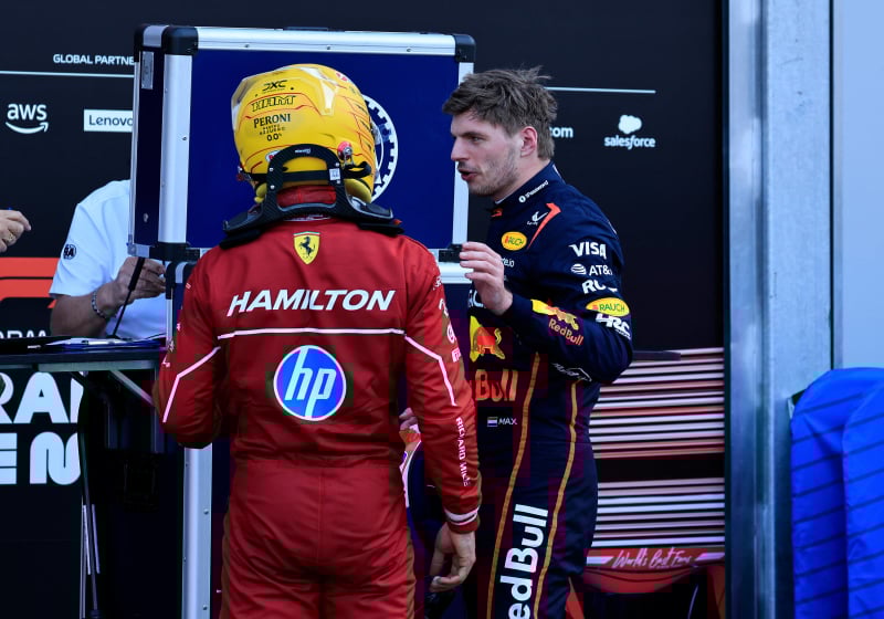 Lewis Hamilton and Max Verstappen in Monaco