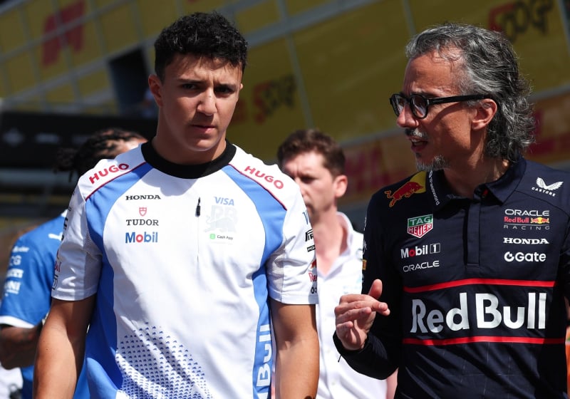 Isack Hadjar, Laurent Mekies, Racing Bulls, Red Bull, Monza, Italy, 2025