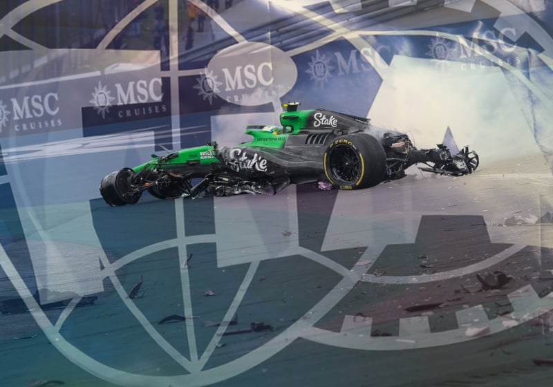 Bortoleto crash at Interlagos