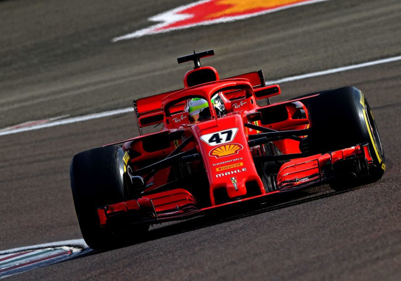 Schumacher back behind the wheel of a Ferrari - in pictures