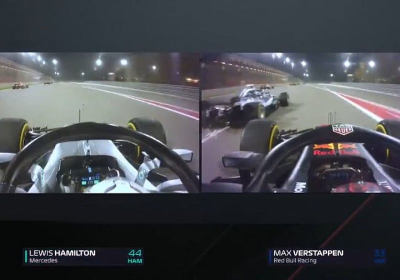 VIDEO: Aan boord bij Hamilton en Verstappen tijdens clash