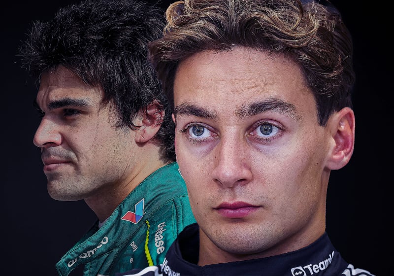 Lance Stroll and George Russell