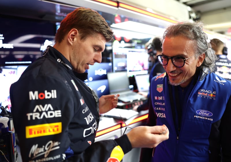 Mekies looft Verstappen: "Stel je eens voor wat hij doet als hij wél blij is met de balans"