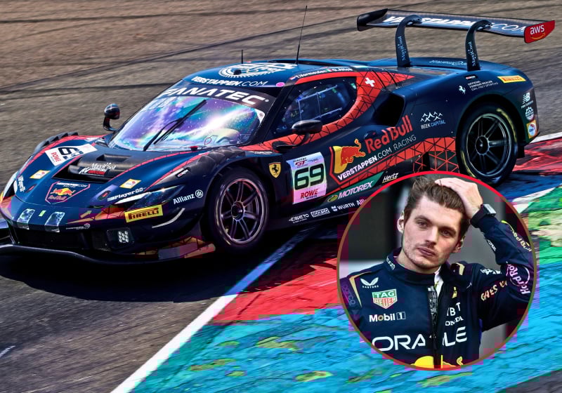 Verstappen with Verstappen com Racing team
