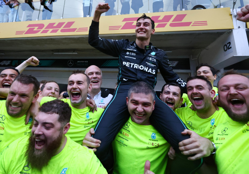 Mercedes 'voelde zich wereldkampioen' na succes in Brazilië