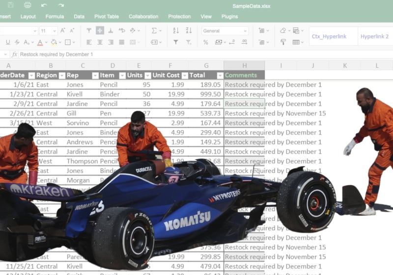 F1 team's failures blamed on Excel 'joke'