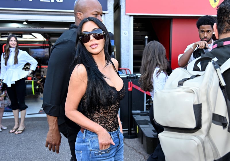 Kim Kardashian arrives at Monaco Grand Prix to support boyfriend Lewis Hamilton