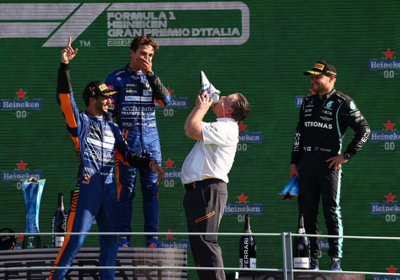 Opvallende statistiek: McLaren enige team met een 1-2 finish in 2021