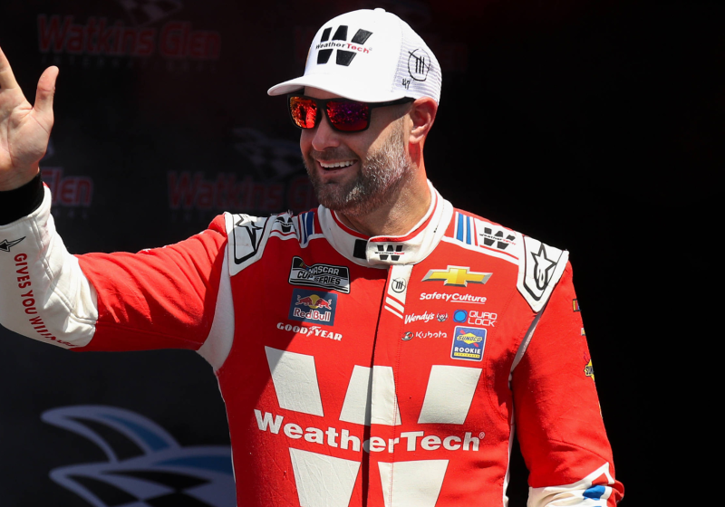 An image of NASCAR driver Shane van Gisbergen smiling