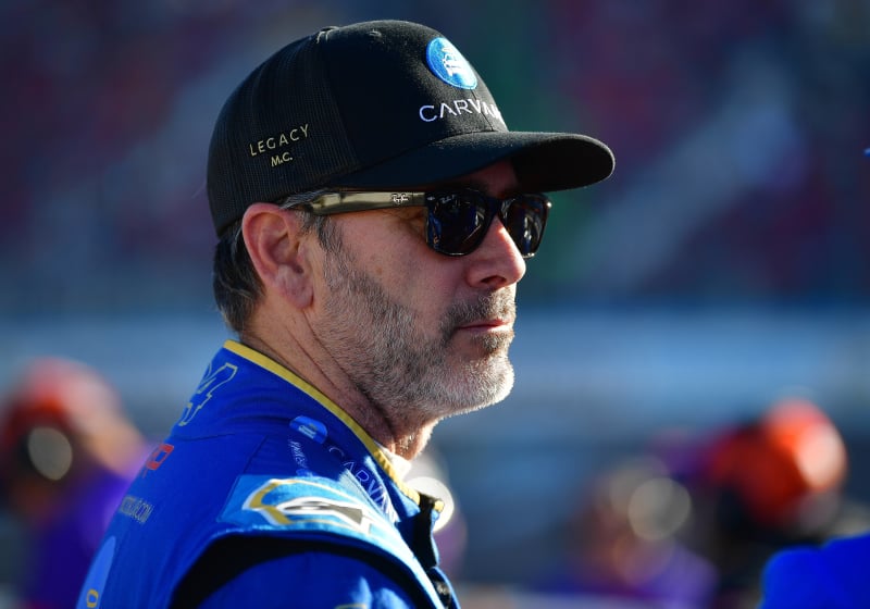 An image of NASCAR legend and Legacy Motor Club owner Jimmie Johnson in 2024
