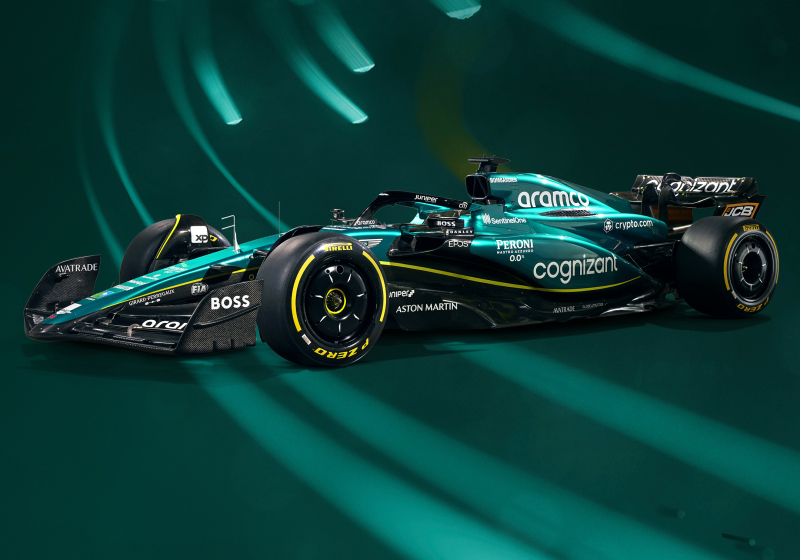 In beeld: Aston Martin presenteert nieuwe auto voor Formule 1-seizoen 2023