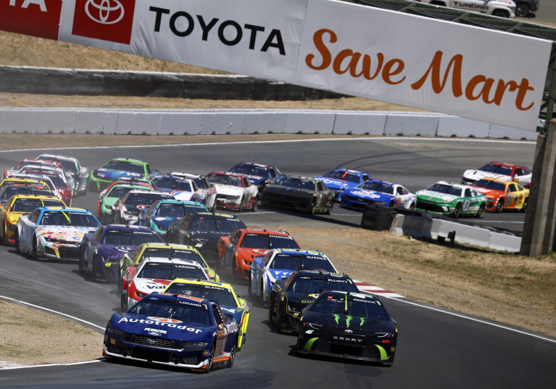 A generic image of a NASCAR Cup Series race at Sonoma