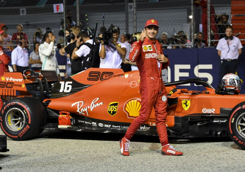 Leclerc over pole position: "Het is een behoorlijke verrassing voor het team"