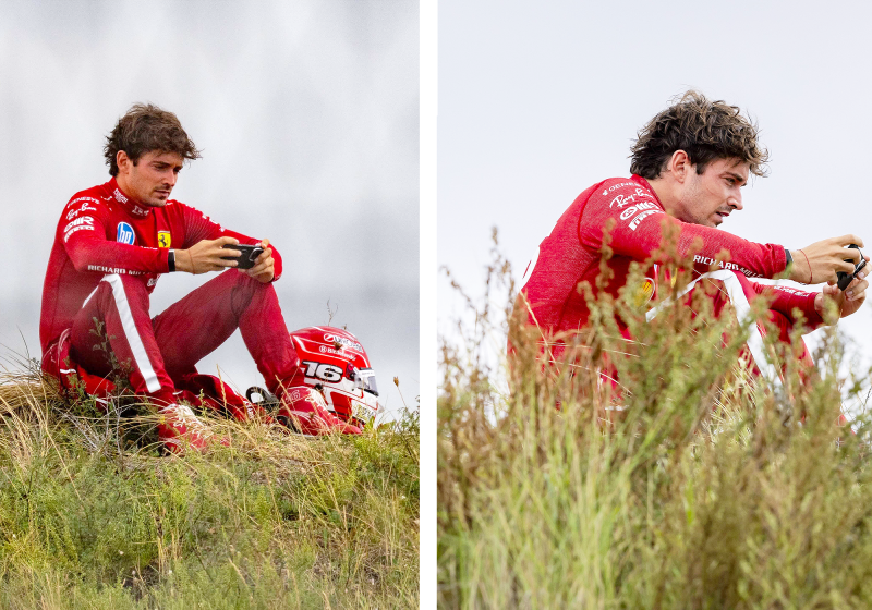 Charles Leclerc after his DNF in Zandvoort